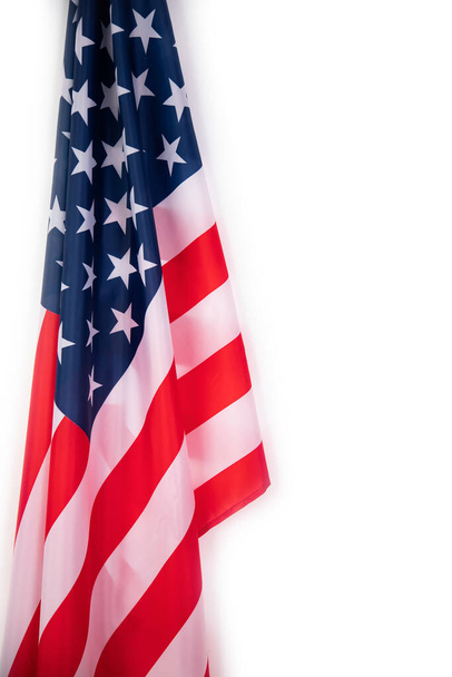 Drapeau américain sur fond blanc - Photo, image