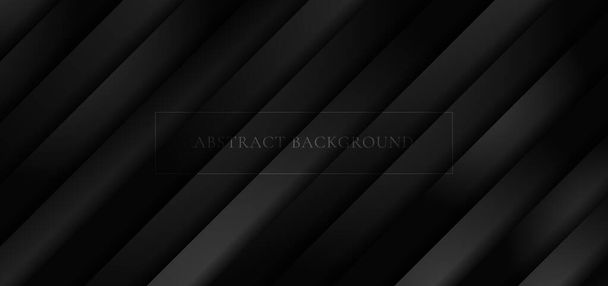 Abstract 3D Black Diagonal Stripe Layer Paper Overlay Pattern Background and Texture with Space for Your Text. Vector Illustration - Vector, Image