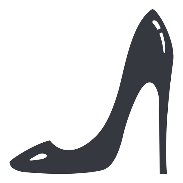 vetor preto mulher salto alto shoes ícone
 - Vetor, Imagem