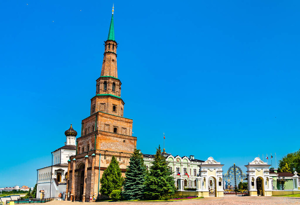 Kazan Kremlin 'in Soyembika Kulesi. Tataristan, Rusya 'daki Unesco dünya mirası - Fotoğraf, Görsel