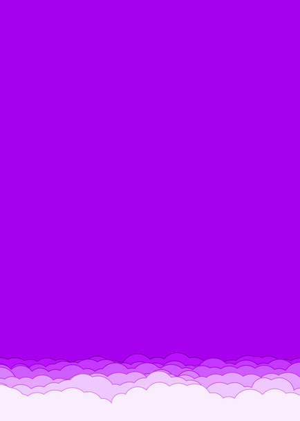 抽象的な紫色の雲｜スカイジェネラティブアート背景イラスト  - ベクター画像