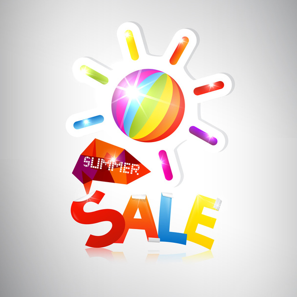 Summer Sale theme with abstract ball - Vector, Image