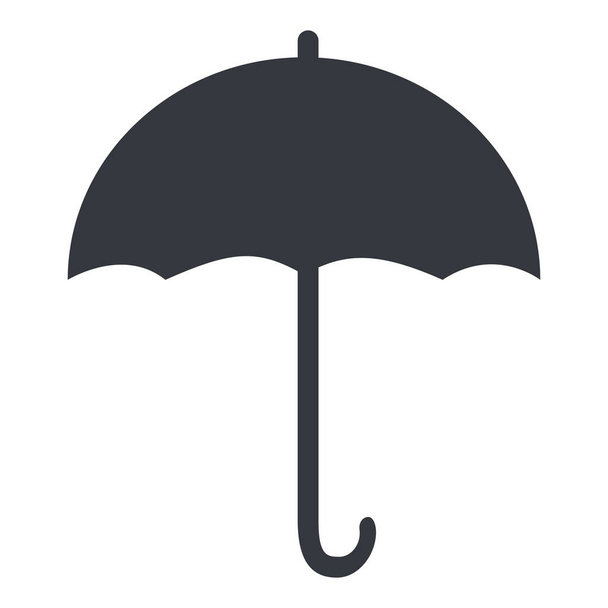Vector zwart silhouet icon-Open paraplu - Vector, afbeelding