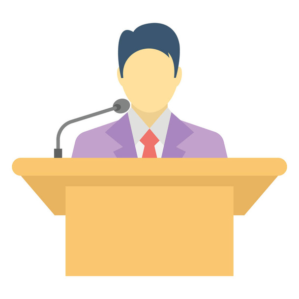 Debate, lecture Color vector icon which can easily modify or edit - Vector, Image