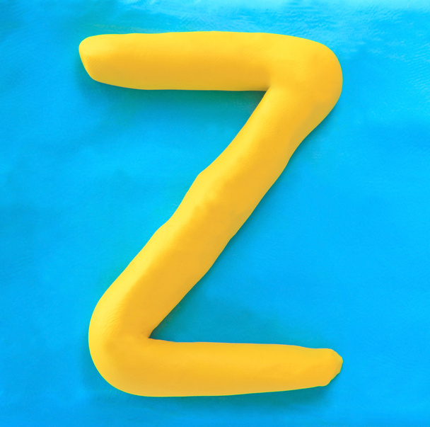 Sarı kil Alfabe harf z - Fotoğraf, Görsel