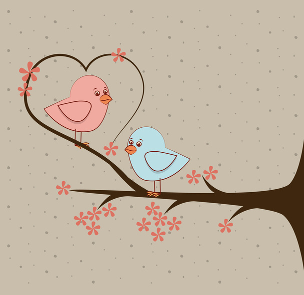 love birds - Vector, Image