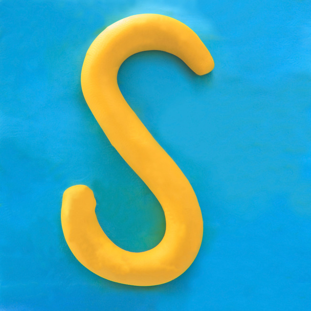 sárga agyag ábécé levél s - Fotó, kép