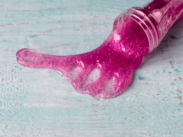 pink slime. Handmade slime for kids - Photo, Image