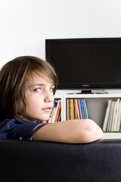 Boy watching tv - Photo, Image