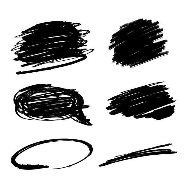 Vector black brush strokes - Vector, Image