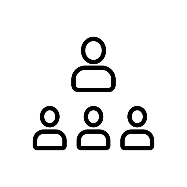 紹介状グループアイコンベクトル。細い線の記号。独立した輪郭シンボルイラスト - ベクター画像