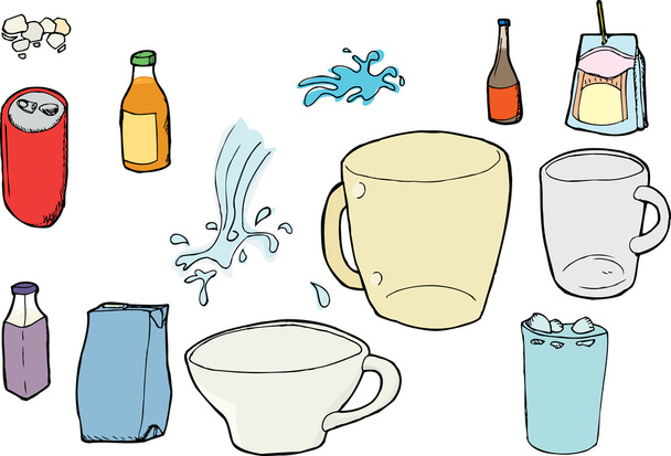 çeşitli içecek resimleri - Vector, afbeelding