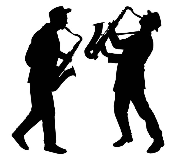 Saxofoon speler vectorillustratie - Vector, afbeelding