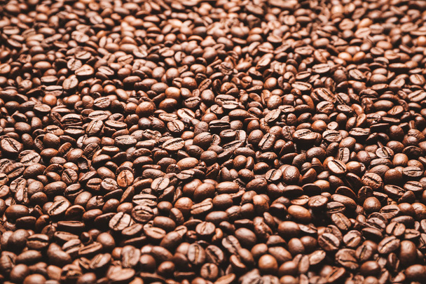 Many coffee beans as background - Photo, image