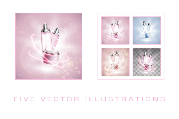 Cosmetics template for ads. Graphic concept for your design - Vektor, Bild