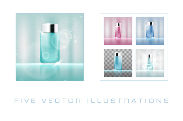 Skin toner ads template. Graphic concept for your design. - Vektör, Görsel