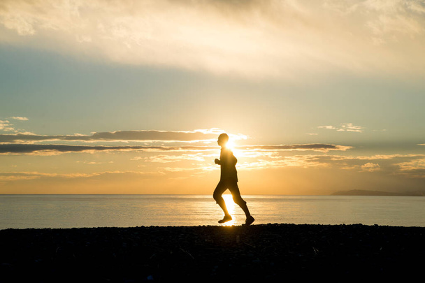 A running man at the beach, Shizuoka, Japan - Foto, Imagen