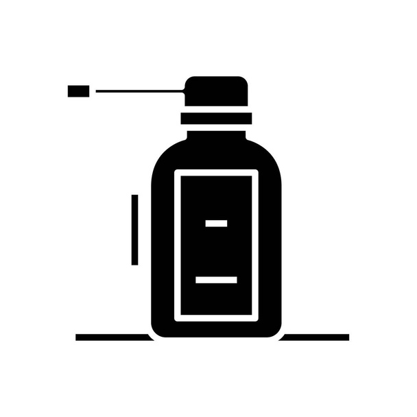 Nose pills black icon, concept illustration, vector flat symbol, glyph sign. - Vektor, Bild