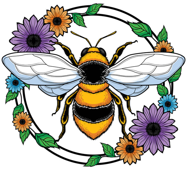 Honey Bee mascotte - Vector, afbeelding