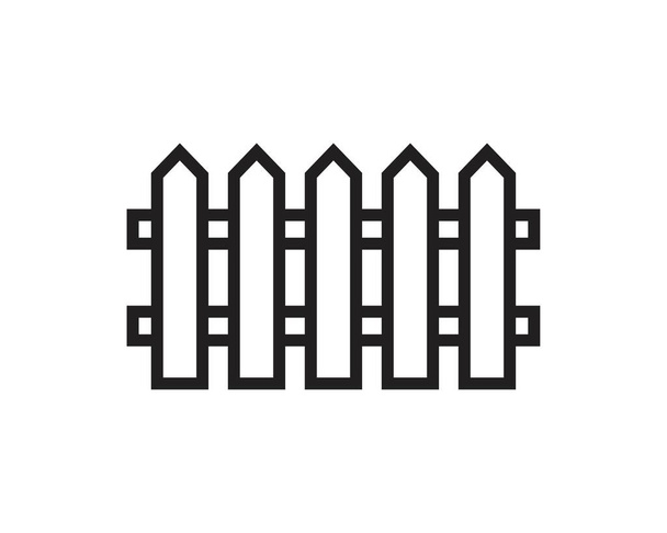 Zaunsymbolvorlage schwarz farbig editierbar. Zaun-Symbol Flache Vektorabbildung für Grafik- und Webdesign. - Vektor, Bild