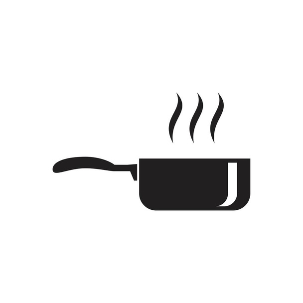 Šablona ikony vaření černé barvy upravitelná. Symbol ikony vařicí pánve Plochá vektorová ilustrace pro grafický a webový design. - Vektor, obrázek