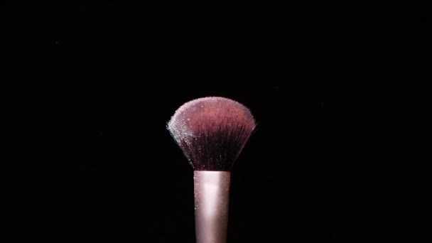 Colour Paint Concept, Make up brush with powder Slow Motion - Séquence, vidéo