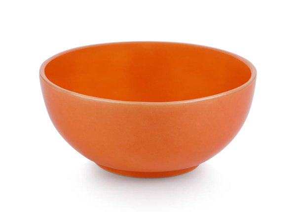 Beyaz arka plan üzerinde izole orange bowl - Fotoğraf, Görsel