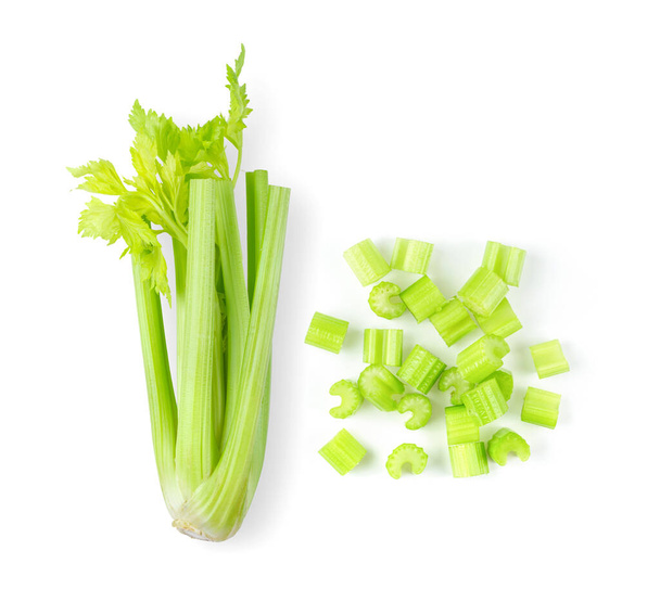 Celer izolovaný na bílém pozadí. pohled shora - Fotografie, Obrázek