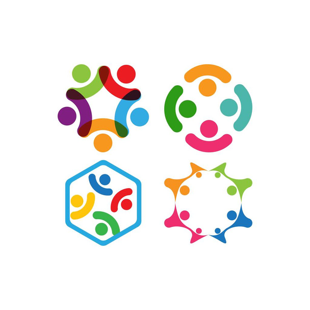 Adoption und Gemeinschaftspflege Logo Template Vektor - Vektor, Bild