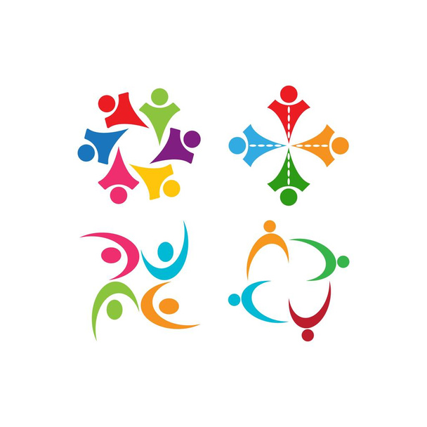 Adoptie en gemeenschapszorg Logo template vector - Vector, afbeelding