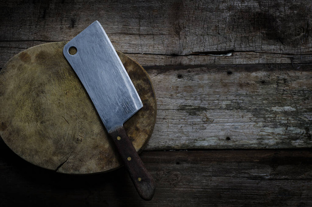 μαγειρικό μαχαίρι νεκρή φύση και σχήμα  - Φωτογραφία, εικόνα