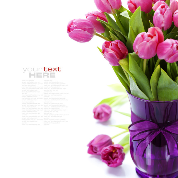 Pink tulips Valentine's day - Foto, Imagen