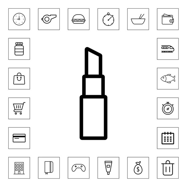 Icono de contorno de lápiz labial para web y móvil
 - Vector, Imagen