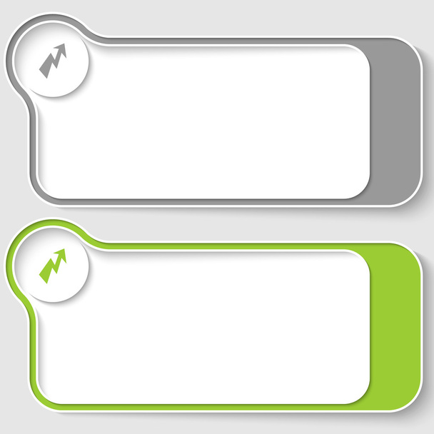 set of two vector text boxes with flash - Wektor, obraz