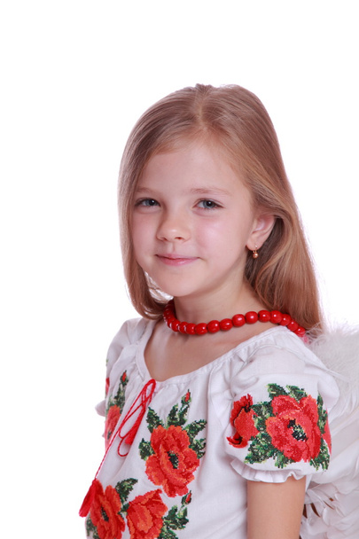Little girl in Ukrainian national costume - Foto, Imagem
