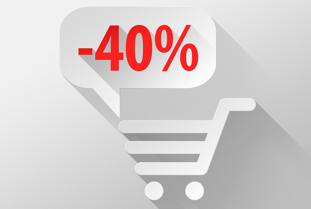 Shopping Sale widget and icon 3d illustration flat design - Foto, afbeelding