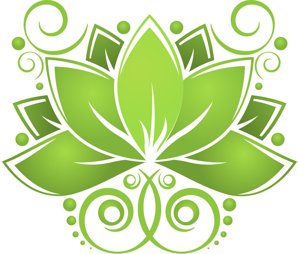 zöld lotos - Vektor, kép