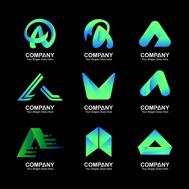 set of letter business logo design vector template element - Vektor, Bild
