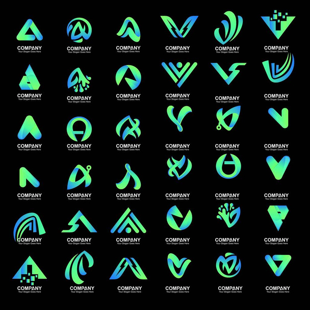 set of letter business logo design vector template element - Vettoriali, immagini