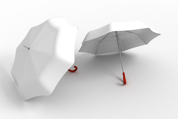 White umbrellas - Fotoğraf, Görsel