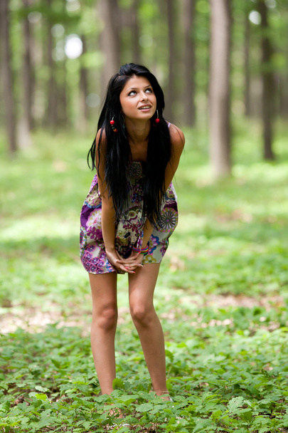 Attractive latin girl posing outdoor - Фото, зображення