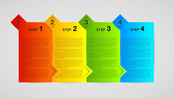 Colorful vector paper progress banners - Vecteur, image