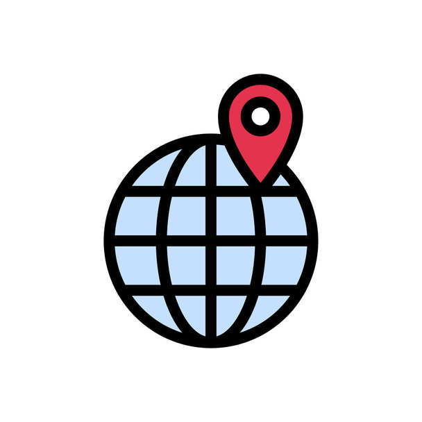 map  vector flat color icon - ベクター画像