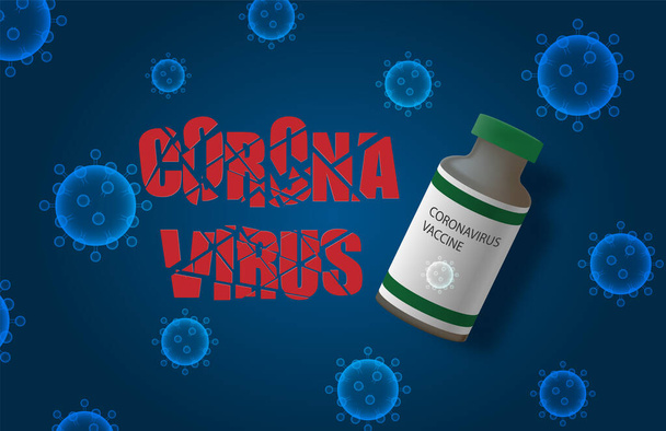 Coronavirus (2019-nC0V) vaccine. The vaccines used to treat diseases that are currently spread around the world. - Vector, Image