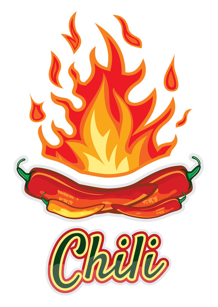 Kuuma chili pippuri suunnittelu
 - Vektori, kuva