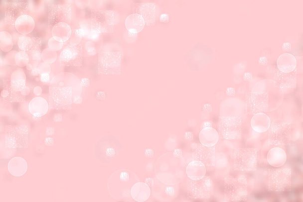 Αφηρημένη θολή ζωντανή άνοιξη φως του καλοκαιριού ντελικάτη παστέλ ροζ bokeh υφή φόντου με φωτεινό μαλακό χρώμα κύκλους. Χώρος για το μήνυμά σου. Όμορφη απεικόνιση φόντου. - Φωτογραφία, εικόνα