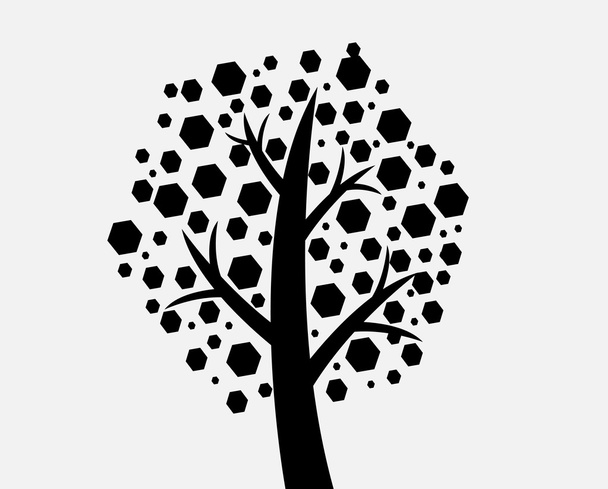 abstrakter Baum in Vektorillustration - Vektor, Bild