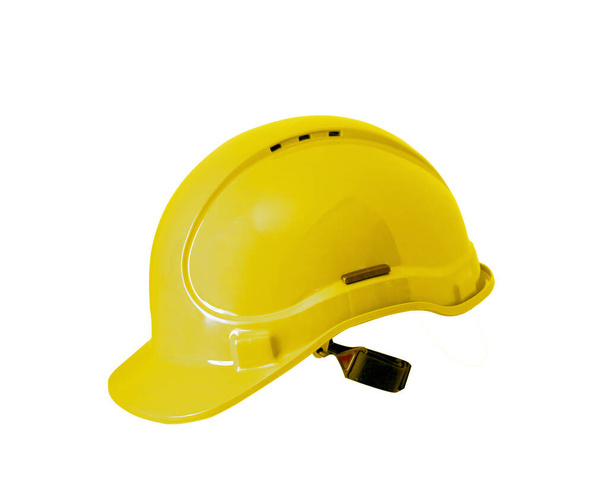 Safety helmet with plastic top isolated on white background - Photo, Image