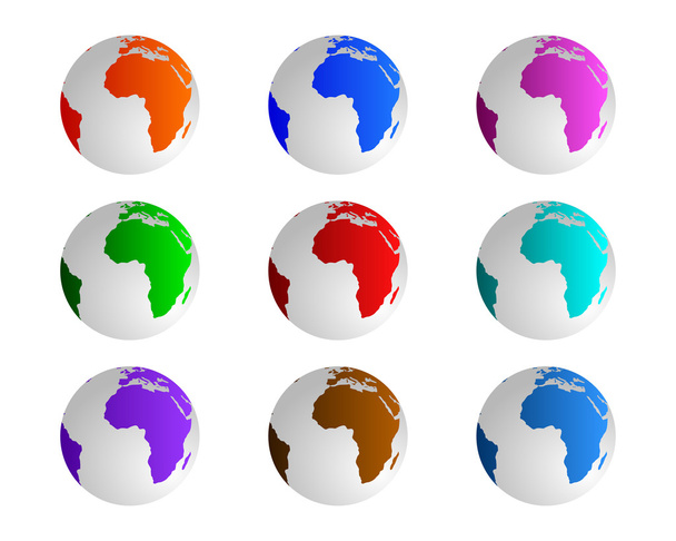 Globus w różnych kolorach - Zdjęcie, obraz