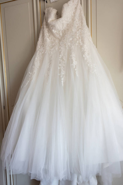 detail of the wedding dress - Photo, Image